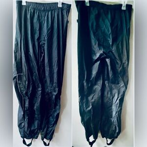 Harley Davidson Black Stirrup Windbreaker Nylon Rain Pants Mens Size L